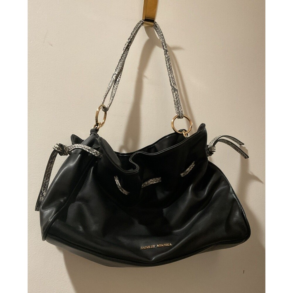 Badgley Mischka Black Medium Shoulder Bag Gold Hardware